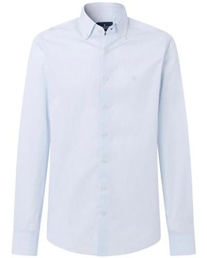 Hackett City Deck Striped Shirt - White