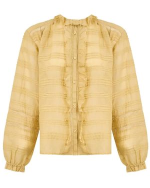 Isabel Marant Blouse Peline À Volants - Yellow