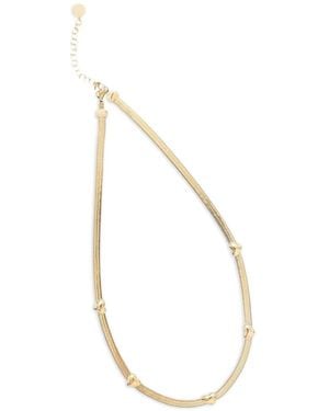 Liu Jo Heart-Motif Snake-Chain Necklace - Metallic