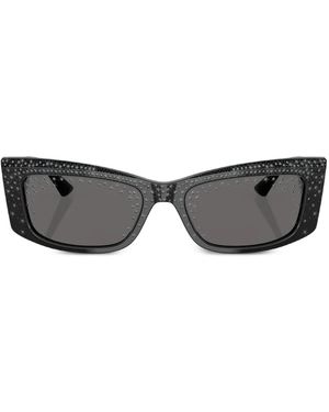Jimmy Choo Sonnenbrille mit eckigem Gestell - Grau