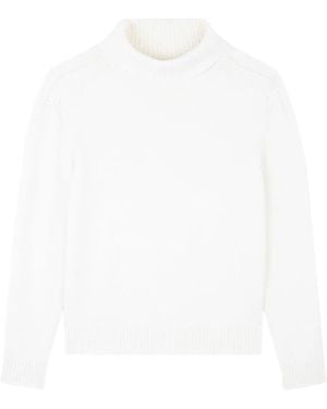 Paul & Shark Merino Wool Turtleneck Sweater - White