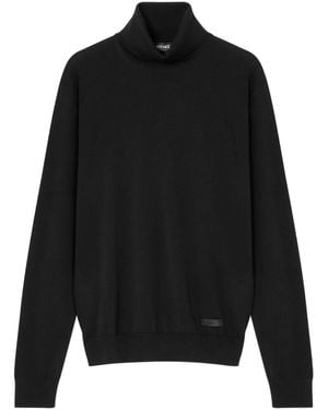 Versace Turtleneck Silk-Blend Sweater - Black