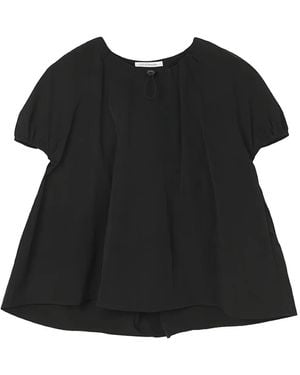 Cecilie Bahnsen Ruffle-Detail T-Shirt - Black