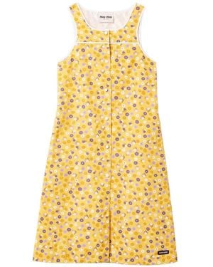 Miu Miu Poplin Dress - Yellow