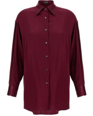 Tom Ford Paarse Shirt Voor Vrouwen Aw25 - Rood