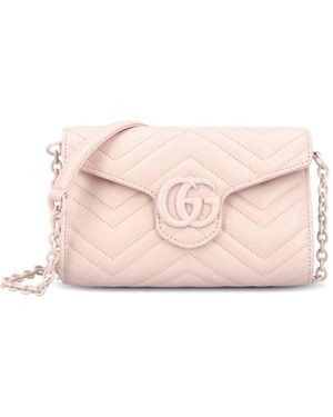 Gucci Gg Marmont Chain Shoulder Bag - Pink