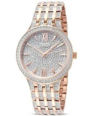 Bulova Crystal 32Mm Watch - Metallic