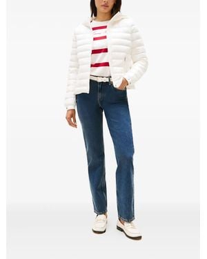 Tommy Hilfiger フーデッド キルティングジャケット - ブルー