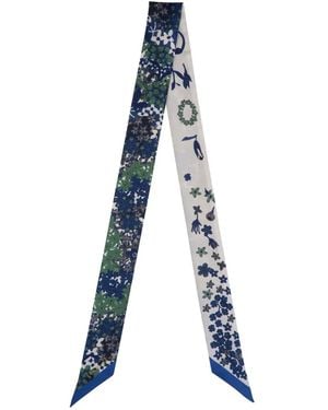 Longchamp Foulard Collier De Fleurs - Bleu