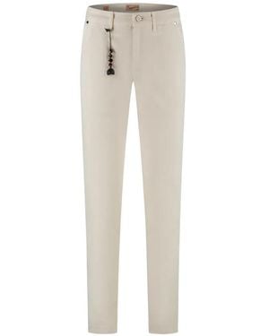Marco Pescarolo Beaded-Charm Straight-Leg Trousers - White