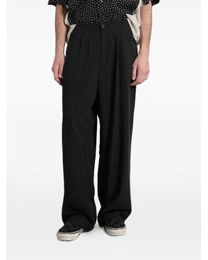 Undercover Pantalones Anchos Con Pinzas - Negro