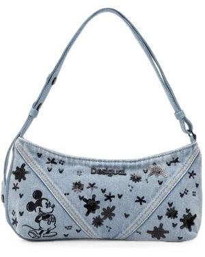 Desigual Mickey Mouse Denim Shoulder Bag - Blue