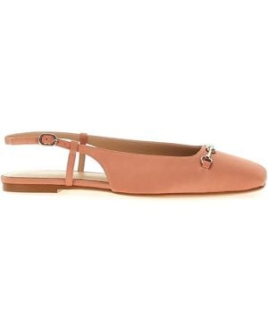 Twinset Square-Toe Ballerina Shoes - Brown