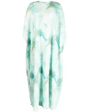 Bambah Jacquard Kaftan Dress - Blue