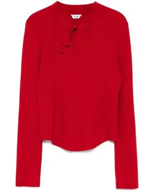 B+ AB Ribbed Pankou Top - Red