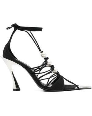 Mugler Fang 100mm サンダル - ブラック
