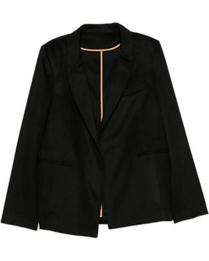 Frenckenberger Peak-Lapel Suit Blazer - Black