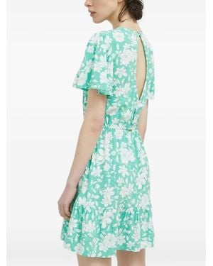 Billabong Spring Light V-Neck Floral-Detail Mini Dress - Blue