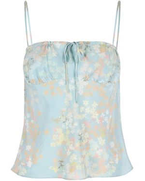 BERNADETTE Top Riri Tipo Camisola Con Estampado Floral - Azul