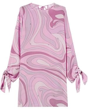 Emilio Pucci アブストラクトパターン ミニドレス - ピンク
