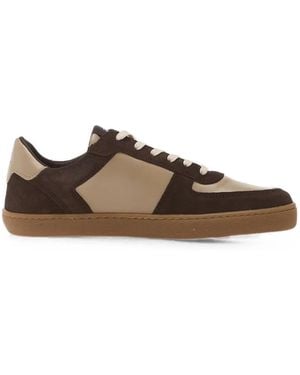 Groundies Hamptons Paneled Leather Sneakers - Brown