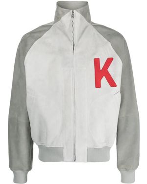 KENZO カラーブロック ボンバージャケット - グレー