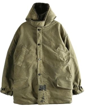 Enfants Riches Deprimes Buttoned Hooded Jacket - Green