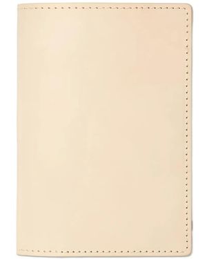 Hender Scheme Contrast-Stitch Leather Card Holder - Natural