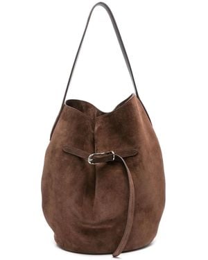 Liffner Large Buckle-Detail Shoulder Bag - Brown