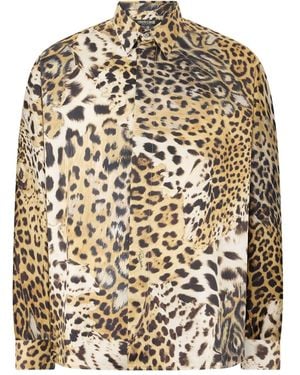Roberto Cavalli Hemd mit Leoparden-Print - Mehrfarbig
