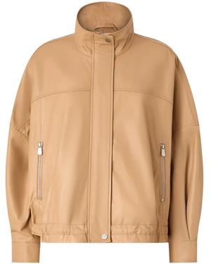Pinko Leather Jacket - Natural
