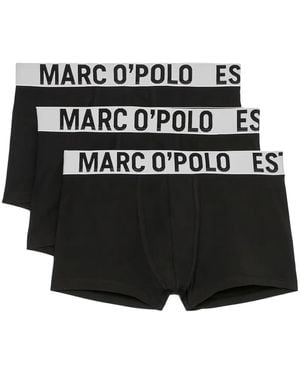 Marc O' Polo Logo-Waistband Boxer Shorts (Pack Of Three) - Black