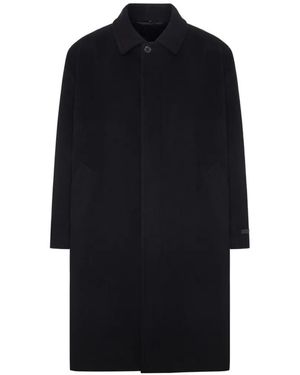 Prada Concealed-Fastening Wool Coat - Black