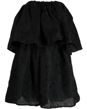 Ulla Johnson Oui Floral-Jacquard Strapless Minidress - Black