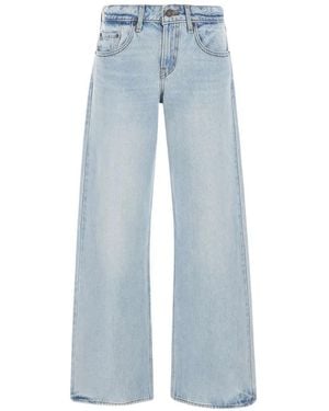 Levi's Low Loose Cotton Wide-Leg Jeans - Blue