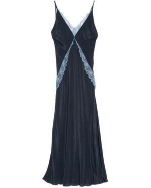 SIR. Elsie Lace-Trim Maxi Dress - Blue