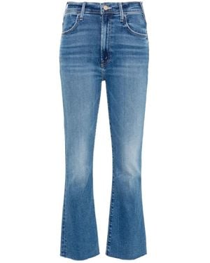 Mother The Hustler Ankle Fray Bootcut Jeans - Blue