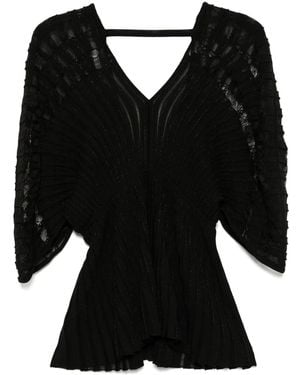 Elie Saab Gestricktes Oberteil - Schwarz