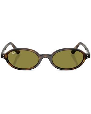 Ray-Ban Khal Tortoiseshell-Effect Oval-Frame Sunglasses - Green