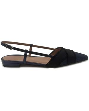 Roberto Festa Slingback-Strap Flat Court Shoes - White