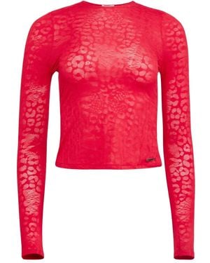 Fleur du Mal Butter Long-Sleeve Top - Red