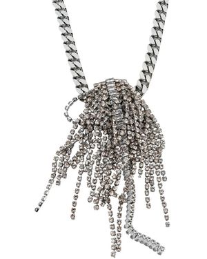 Anton Heunis Collar Con Flecos De Cristal - Blanco