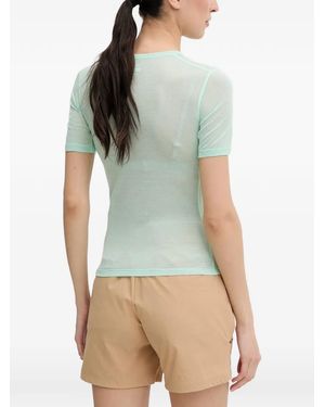 Icebreaker Featherlight Logo-Print Short-Sleeve Base Layer - Green