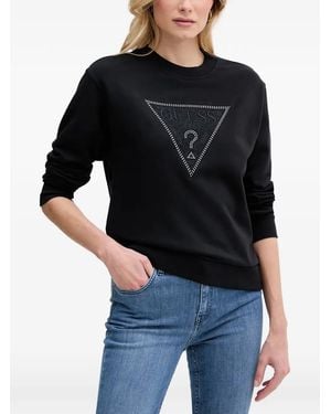 Guess Crystal-Embellished Sweatshirt - Black