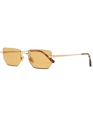 Tom Ford Ethan Geometric Rimless Sunglasses - Metallic