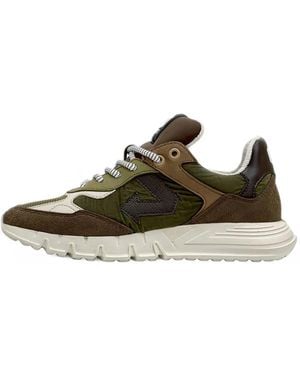 ID EIGHT Maru.Ing Panelled Trainers - Green