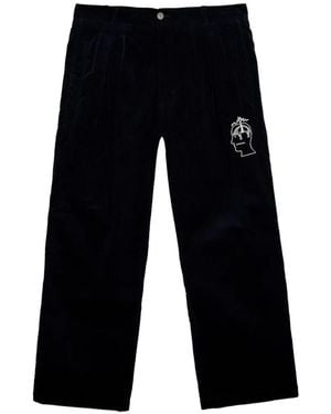 Brooks Brothers X Brain Dead Detail-Embroidery Trousers - Blue