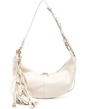 Sportmax Tassel-Detail Leather Shoulder Bag - White