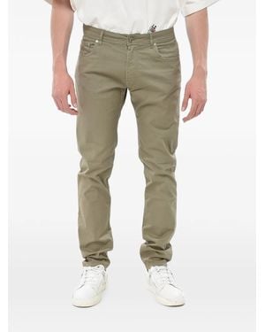 Corneliani Five-Pocket Embroidered Trousers - Grey
