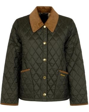 Barbour Corduroy-Collar Qwuilted Jacket - Green